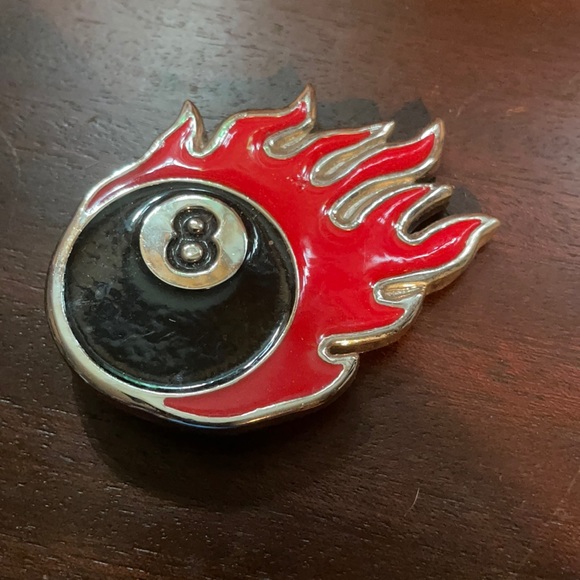 Flaming 8 Ball Belt buckle - Picture 1 of 2